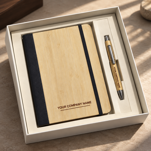 Toyota Bamboo Executive Gift Set – Premium 2-Piece Notebook & Pen Collection