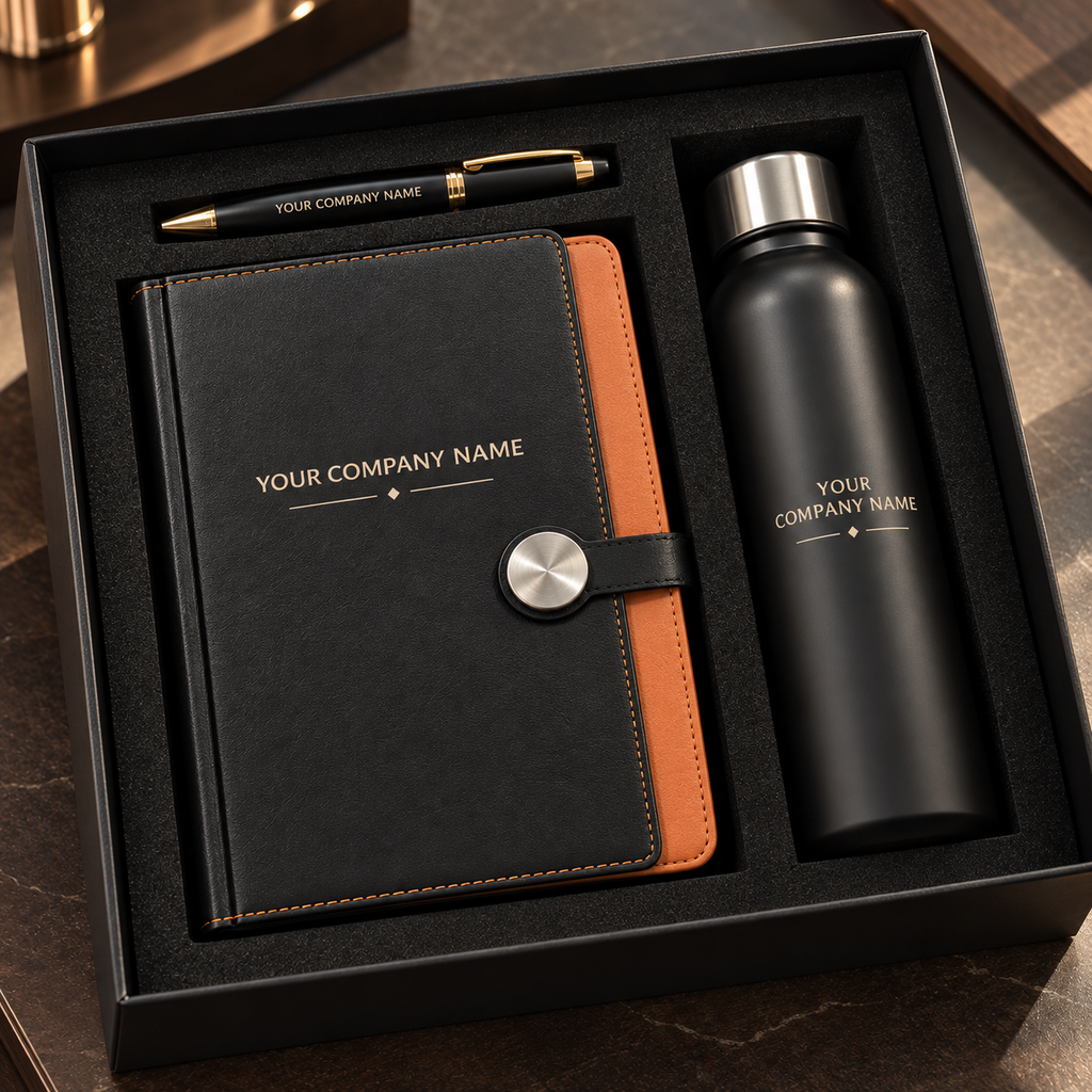 Executive Noir Corporate Gift Set – Premium 3-Piece Collection