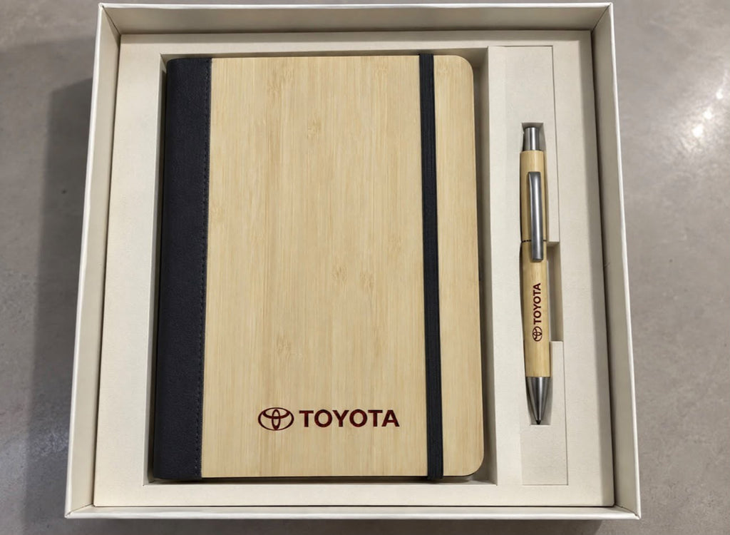 Toyota Bamboo Executive Gift Set – Premium 2-Piece Notebook & Pen Collection