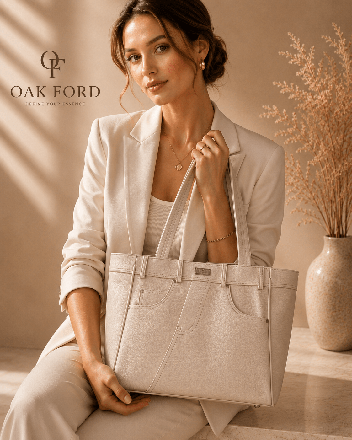 OAK FORD Crock Front Signature Handbag - OAK FORD