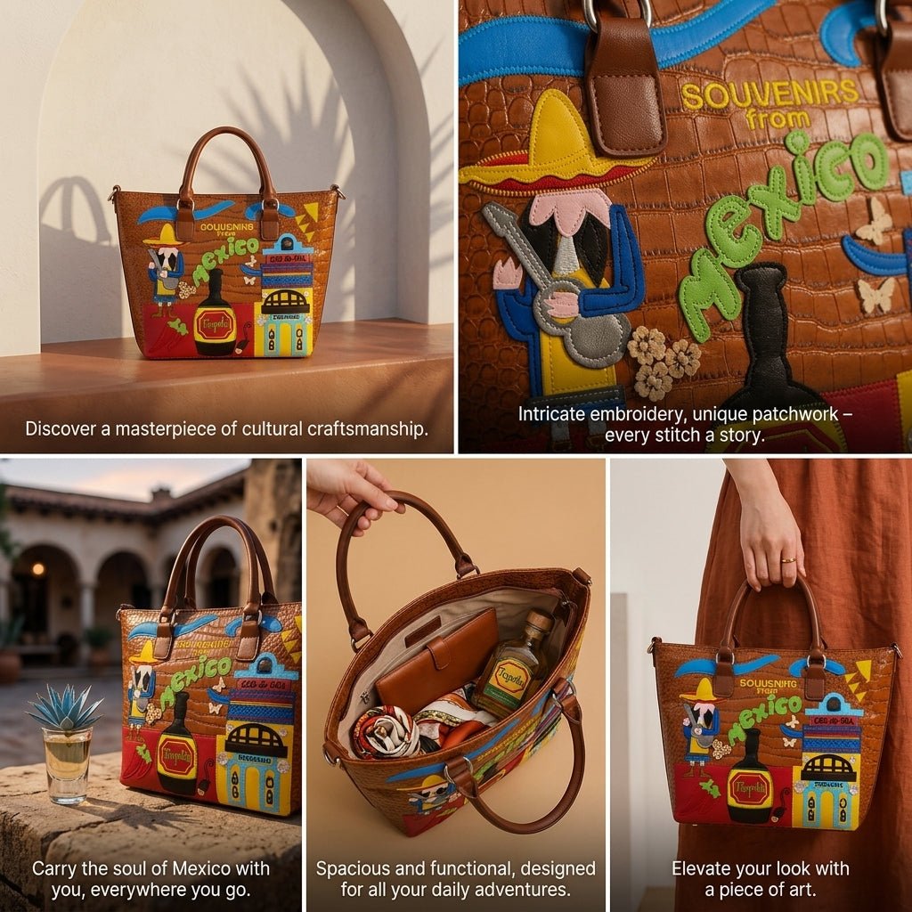 OAK FORD Fiesta Mexico Heritage Handbag - OAK FORD